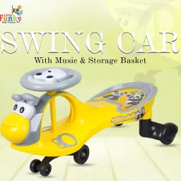 Musical Steering Kids Swing Car with 360 Degree Rotation Wheels Car Non Battery Operated Ride On-image-15