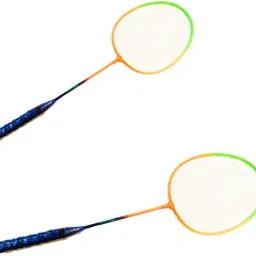 Badminton Racquet(Orange-Green)- Set of 2 Multicolor Strung Badminton Racquet-18