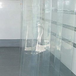 214 cm (7 ft) PVC Transparent Door Curtain Single Curtain-image-0