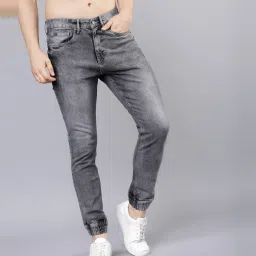 Men Jogger Fit Mid Rise Grey Jeans-image-71