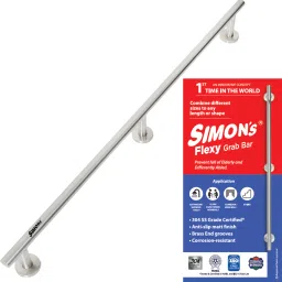 304 Stainless Steel Grab bar for Elderly People - 100 cm with 2 Legs of 4.5 cm. Shower Grab Bar-image-58