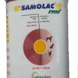 Samolac Pro Weaning Food Supplement For Both Dogs And Cats Vanilla 0.84 kg Dry New Born, Young, Adult Dog Food-image-65