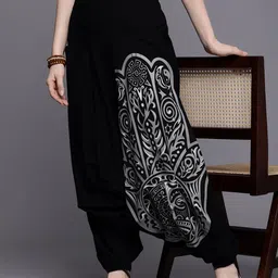 The Veshti Company Printed Loose Fit Pure Cotton Harem Pants-14