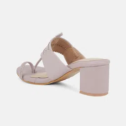 Mast & Harbour Textured Party Block Sandals with Laser Cuts image 3