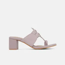 Mast & Harbour Textured Party Block Sandals with Laser Cuts image 4