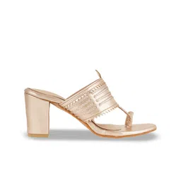 Mast & Harbour Textured Party Block Sandals with Laser Cuts image 4