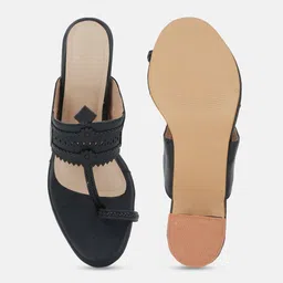 Mast & Harbour Textured Party Block Sandals with Laser Cuts image 5