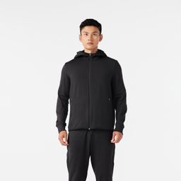 Men Warm Running Jacket Run 100 –Breathable, 2 Zip Pockets - Black-image-81