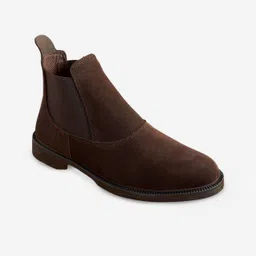 fouganza Adult Horse Riding Classic Leather Jodhpur Boots - Brown-picture-45