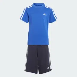 essentials 3-stripes tee and shorts set kids sportswear kids sportswear-19