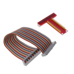 40 Pin Red GPIO Extension Board for Raspberry Pi (With GPIO Cable) image 3