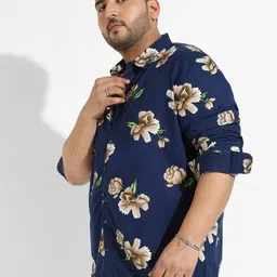 Instafab Plus Classic Floral Printed Casual Shirt-image-9