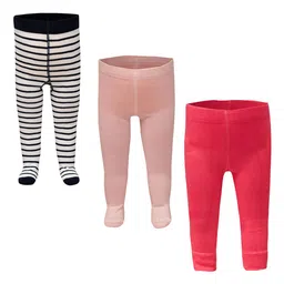 JusCubs Infants Pack Of 3 Cotton Ankle Length Leggings-image-99