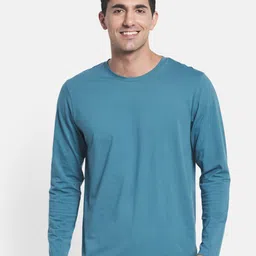 METTLE Men Blue Applique T-shirt-image-51