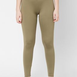 Sweet Dreams Women Olive Green Solid Ankle Length Workout Tights-picture-47