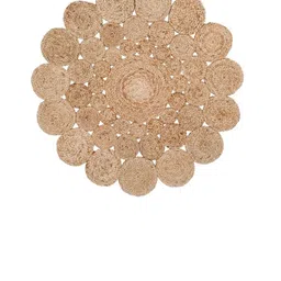 Art Avenue Petunia Beige Self-Designed Jute Round Carpet-26