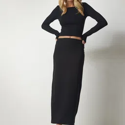 Happiness istanbul Straight Maxi Skirts-picture-30