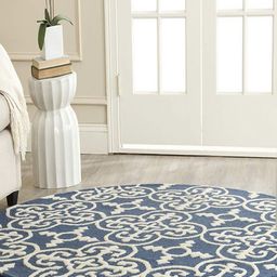 Safiya Carpet Blue & White Ethnic Motifs Woollen Carpet-image-48
