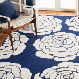 Safiya Carpet Blue Floral Hand-Tufted Woollen Carpets-image-61