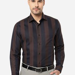 METAL Striped Cotton Formal Shirt-image-86
