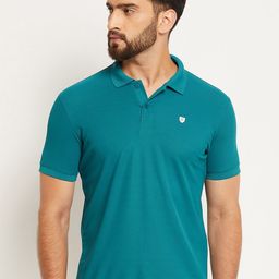 OGEN Regular Fit Short Sleeves Cotton Polo Collar T-shirt-image-78