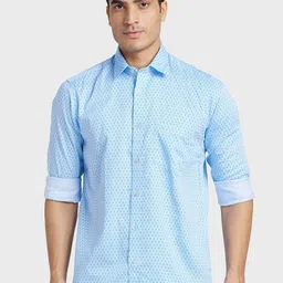 ColorPlus Men Tailored Fit Printed Casual Cotton Shirt-image-80