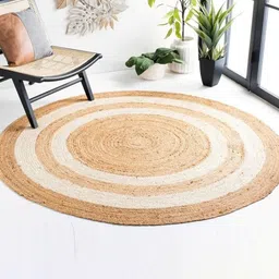 Art Avenue Raymonde Beige Self-Designed Jute Round Rug-image-13