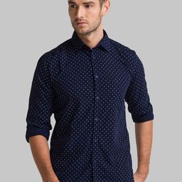 Parx Men Blue Slim Fit Printed Casual Shirt-image-47