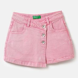 United Colors of Benetton Girls Pure Cotton Straight Mini Skirt-image-36