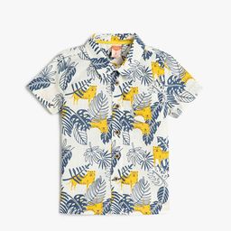 Koton Infants Boys Conversational Printed Regular Fit Pure Cotton Casual Shirt-9
