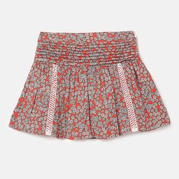 United Colors of Benetton Girls Floral Printed Flared Mini Skirt-image-27