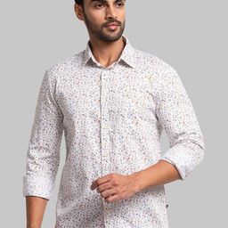 Parx Men White & Brown Slim Fit Printed Casual Shirt-image-40