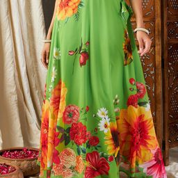 Shae by SASSAFRAS Floral Printed Flared Maxi Skirt-image-94