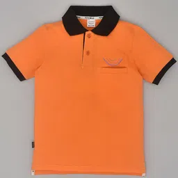 YOUMAA Boys Polo Collar Pure Cotton Pockets T-shirt-image-36