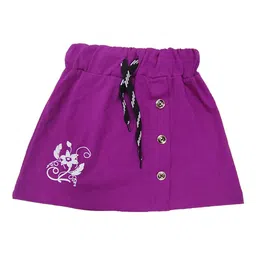 BAESD Girls Floral Printed Pure Cotton Above Knee A-line Skirt-image-76