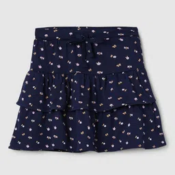 max Girls Floral Printed Layered A-Line Mini Skirt-image-75