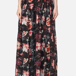 MINOS Floral Printed Georgette Flared Maxi Skirt-picture-14