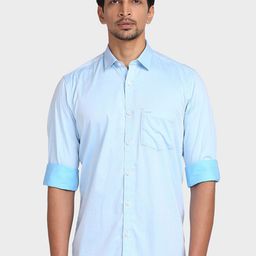 ColorPlus Men Blue Tailored Fit Casual Shirt-image-42