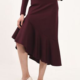 Aamili Women A-Line Ruffled Hem Skirts-picture-15