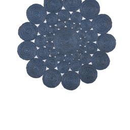 Art Avenue TANSY Navy Blue Braided Round Jute Carpet-12