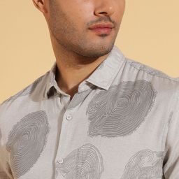 HERE&NOW Men Slim Fit Abstract Printed Casual Shirt-picture-27