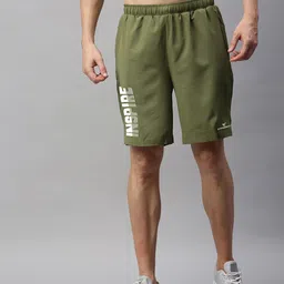 Dpassion Men Olive Green Running Sports Shorts-picture-9