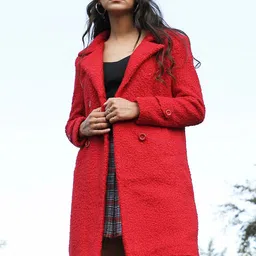 Campus Sutra Double Breasted Notched Lapel Overcoat-image-47