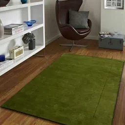 Safiya Carpet Green Hand-Tufted Woollen Carpet-image-30
