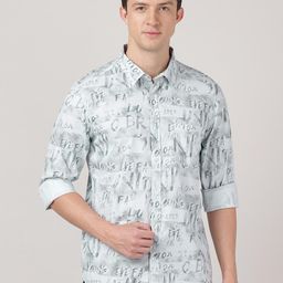 MERCHANT MARINE Men Classic Slim Fit Printed Casual Pure Cotton Shirt-image-68