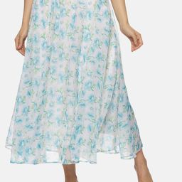 ISU Floral Printed Flared Midi Flared Skirt-picture-38