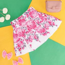 Pantaloons Junior Girls Floral Printed Pure Cotton A-Line Skirt-image-50