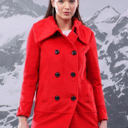 Kotty Women Spread Collar Double Breasted Overcoat-image-89