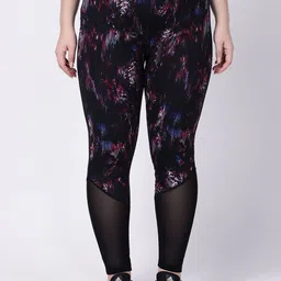 STUDIOACTIV Plus Size Women Black & Red Printed Tights-image-56