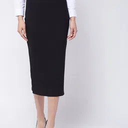 Purple Feather Women Pencil Skirt-49